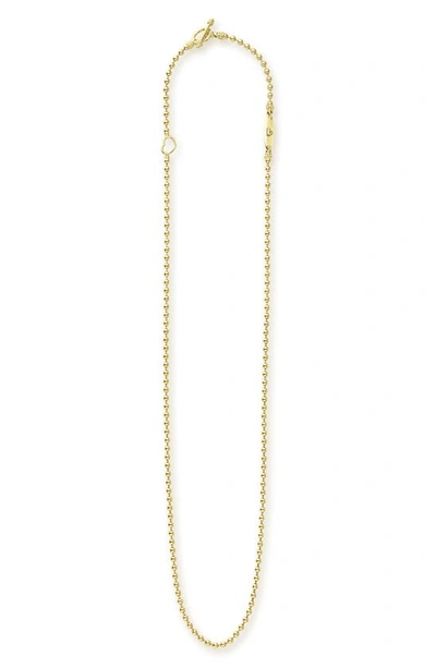 Lagos Signature Caviar Ball Chain Necklace In Gold