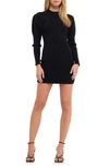 Endless Rose Long Sleeve Sweater Dress In Black