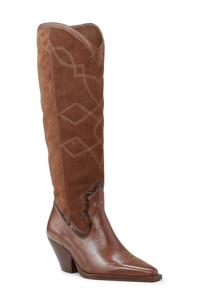 Vince Camuto Women's Nedema Western Top-stitched Boots Women's Shoes In Multi
