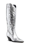 Vince Camuto Nedema Pointed Western Boot In Silver