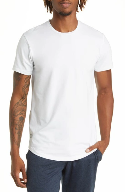 Barbell Apparel Drop Hem T-shirt In White