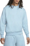 Nike Dri-fit Standard Issue Crewneck Sweatshirt In Worn Blue/ Heather/ Pale Ivory