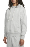 Nike Men's Standard Issue Dri-fit Pullover Basketball Hoodie In Dark Grey Heather/ Pale Ivory