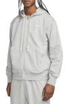 Nike Men's Standard Issue Dri-fit Full-zip Basketball Hoodie In Grey
