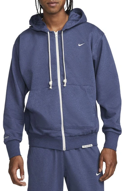 Nike Men's Standard Issue Dri-fit Full-zip Basketball Hoodie In Blue