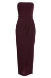 Wayf The Angelique Strapless Tulip Gown In Plum
