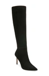 Veronica Beard Lisa Suede Stiletto Wide-calf Knee Boots In Black