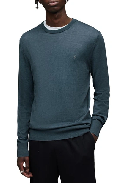 Allsaints Mode Slim Fit Wool Sweater In Shadow Blue