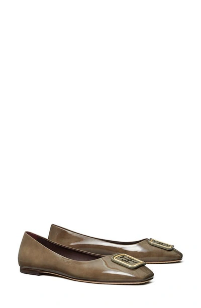 Tory Burch Georgia Ballet Flat In Dark Elk