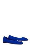 Tory Burch Women's Georgia Square Toe Ballet Flats In Bright Ocean Suede