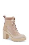 Dolce Vita Women's Collin Lace-up Lug-sole Platform Booties Women's Shoes In Tan/beige