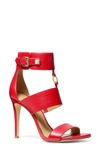 Michael Michael Kors Amos Ankle Cuff Sandal In Crimson