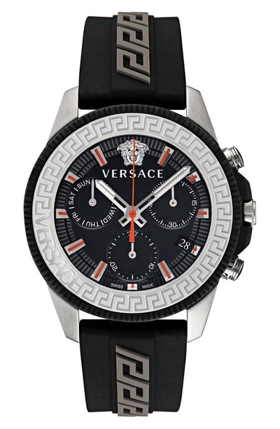 Versace Men's Greca Action 45mm Stainless Steel Chronograph Watch