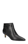Bella Vita Jani Pointed Toe Bootie In Black Leather
