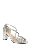 Bella Vita Aliette Womens Rhinestone Pumps In Silver Metallic