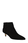 Bella Vita Jani Pointed Toe Bootie In Black Leather