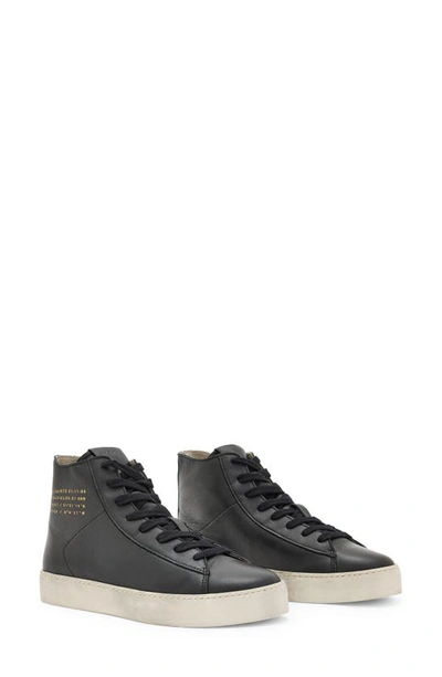 Allsaints Tana High Top Trainer In Black