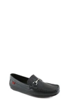 Marc Joseph New York Kids' Edgewood Road Bit Loafer In Black Grainy