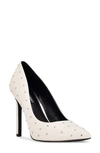 Nine West Tatiana Studded Pointed Toe Stiletto Pump In White
