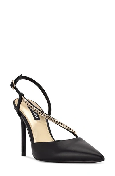 Nine West Finest Slingback Pointed Toe Pump In Black