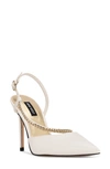 Nine West Finest Slingback Pointed Toe Pump In White