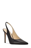 Nine West Feather Slingback Pump In Black Patent