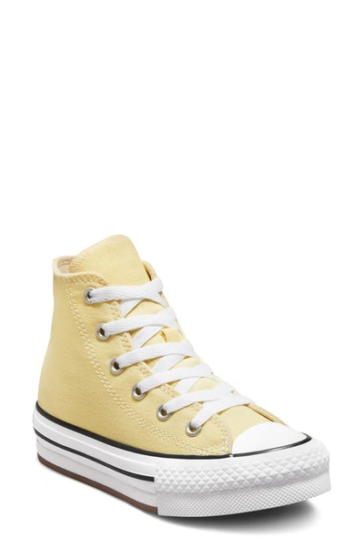 Converse Kids' Chuck Taylor® All Star® Eva Lift High Top Platform Sneaker In Sunshine/white