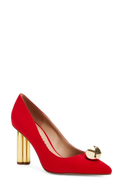 Katy Perry Women's The Dellilah Jingle Pointed Toe Pumps Women's Shoes In Red
