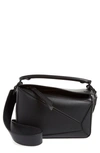 Loewe Small Puzzle Leather Bag In Black