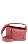 Loewe Small Puzzle Leather Bag In Plumrose