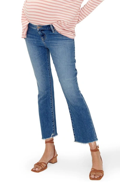 Hatch The Crop Maternity Jeans In Indigo