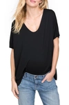 Hatch The Perfect Vee Maternity T-shirt In Black