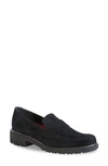 Munro Geena Loafer In Black Suede