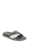 Fendi Logo Print Tpu Slides In Gris