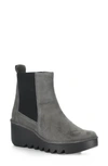 Fly London Fly Long Bagu Wedge Chelsea Boot In Diesel Oil Suede