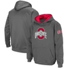 STADIUM ATHLETIC YOUTH CHARCOAL OHIO STATE BUCKEYES BIG LOGO PULLOVER HOODIE