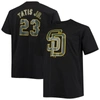 Fanatics Branded Fernando Tatis Jr. Black San Diego Padres Big & Tall Wordmark Name & Number T-shirt In Black
