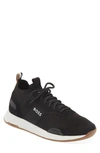 Hugo Boss Titanium-runn-knst-n Sneaker In Charcoal