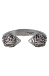 Kurt Geiger Signature Eagle Bangle Bracelet In Black/silver