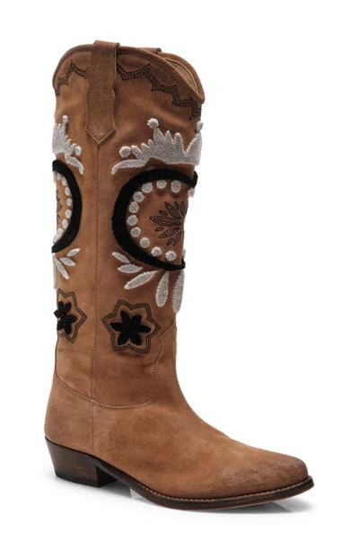 Free People Roundhouse Stitch Knee High Boot In Tan Combo | ModeSens