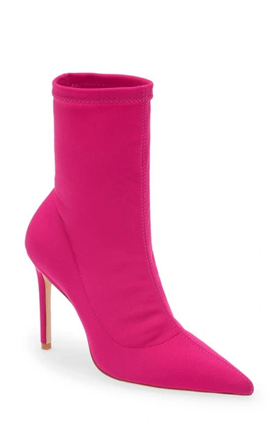 Stuart Weitzman Stuart 100 Stretch Satin Bootie In Magenta