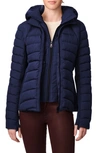 Bernardo Hooded Quilted Water Repellent Jacket In Night Shadow