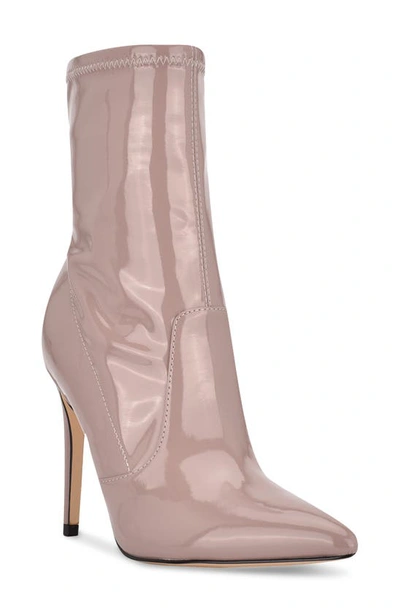 Nine West Jody Pointed Toe Bootie In Light Pink Patent