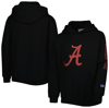 CHAMPION YOUTH CHAMPION BLACK ALABAMA CRIMSON TIDE TWO-HIT LOGO PULLOVER HOODIE