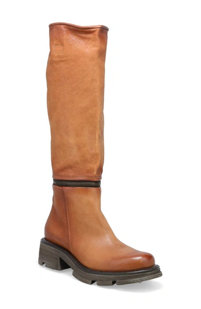 A.s.98 Larrie Lug Sole Knee High Boot In Whiskey
