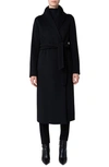 Akris Punto Wool Blend Coat In Black