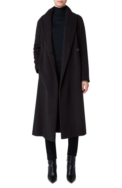 Akris Punto Wool Blend Coat In Slate