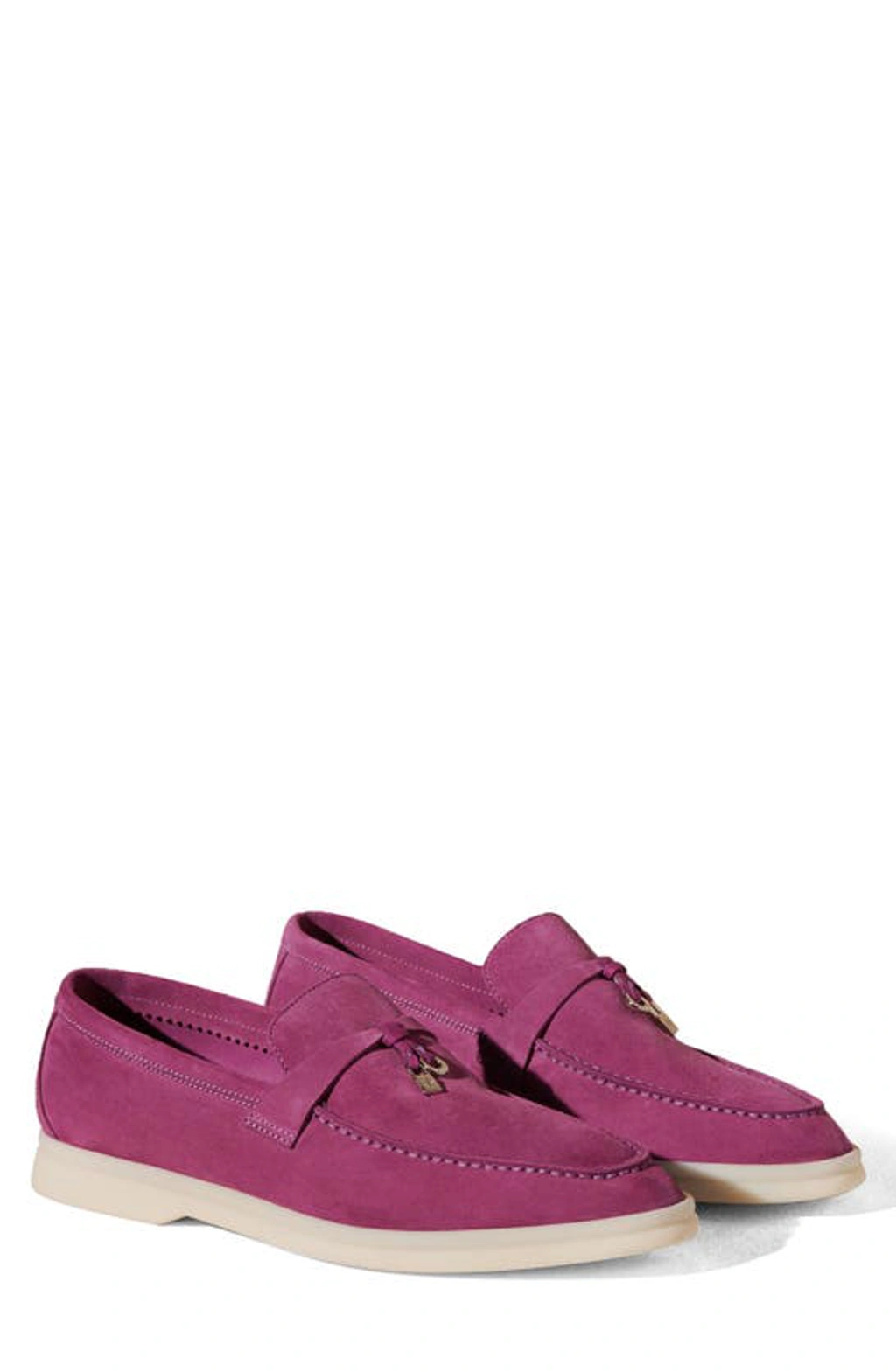 Preppy Purple Suede Loafers | Loro Piana | Like New ?? Loro Piana - Summer Charms Purple Suede Loafer | Mitchell Stores main image 4