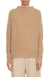 Vince Boiled Cashmere Funnel Neck Pullover In Dewberry