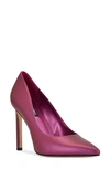 Nine West 'tatiana' Pointy Toe Pump In Metallic Pink